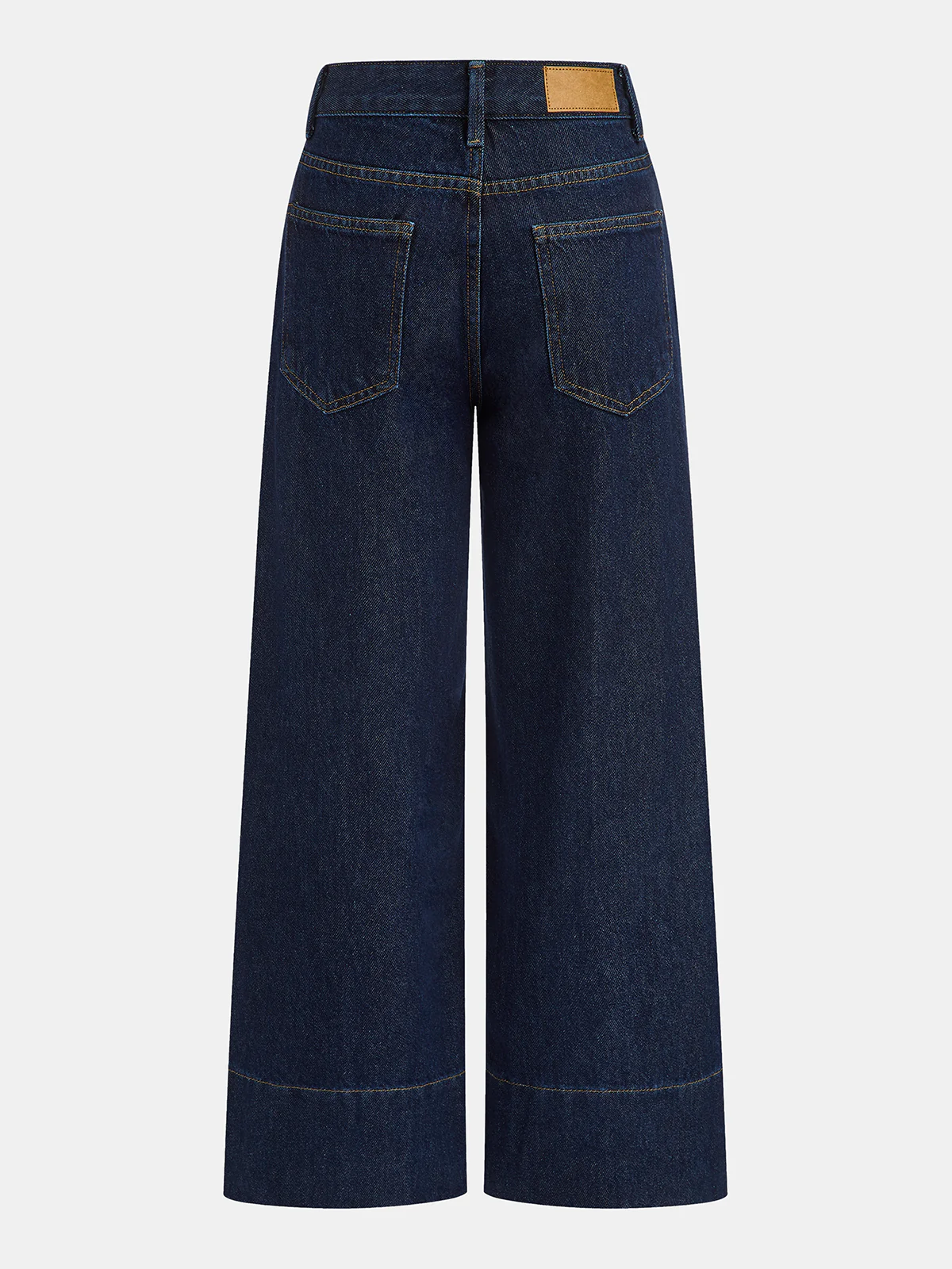 Mid-Waisted Denim Wide-Leg Jeans - Wholesalesil