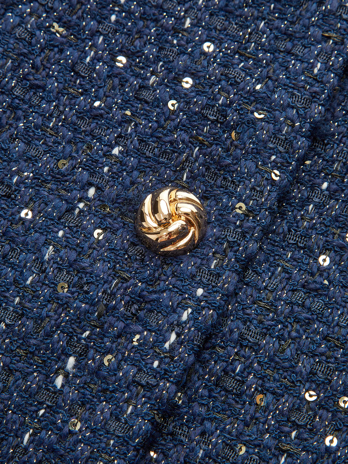 Metallic Button Tweed Jacket - Wholesalesil