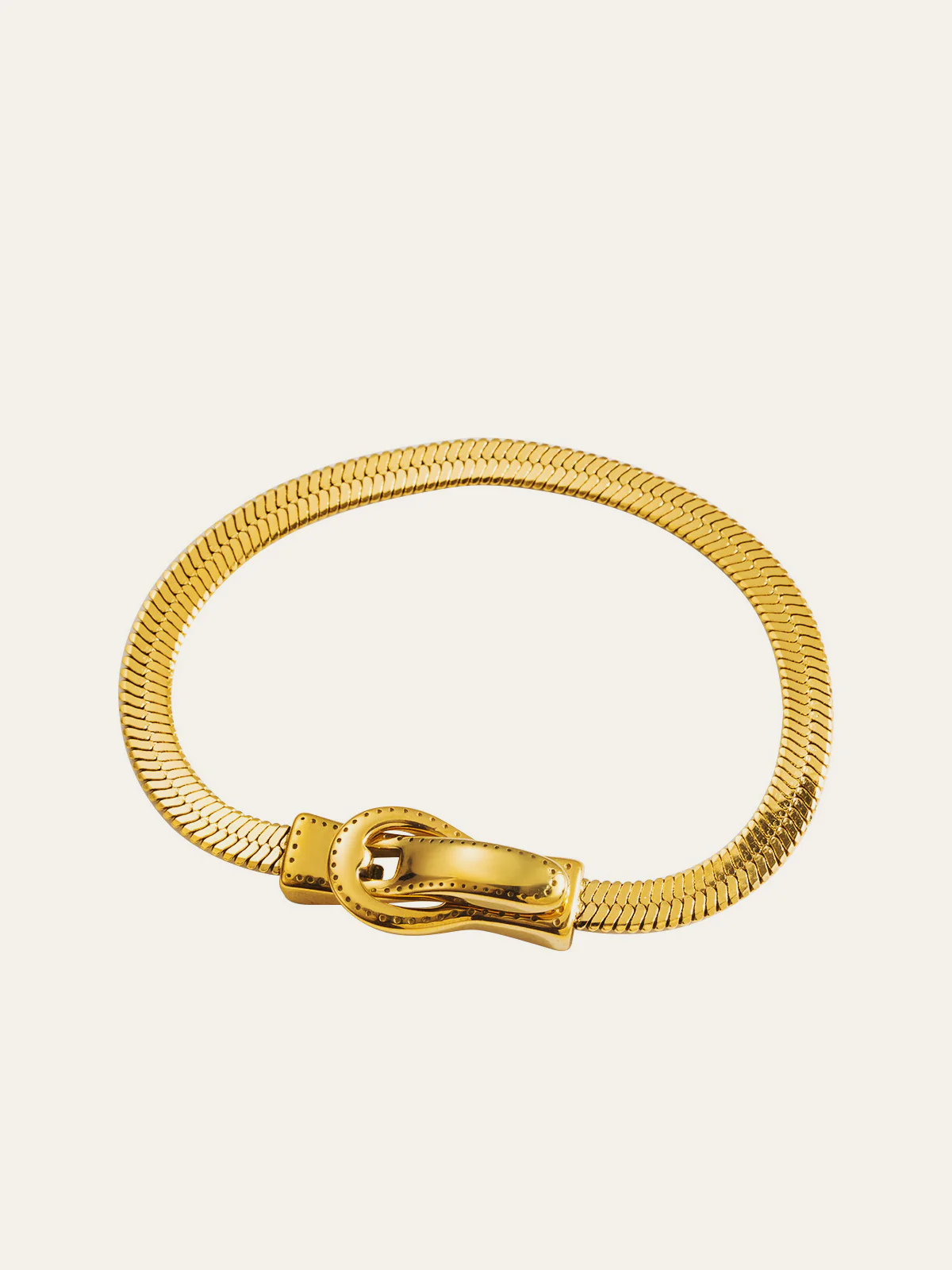 Golden Chain-Style Bracelet - Wholesalesil