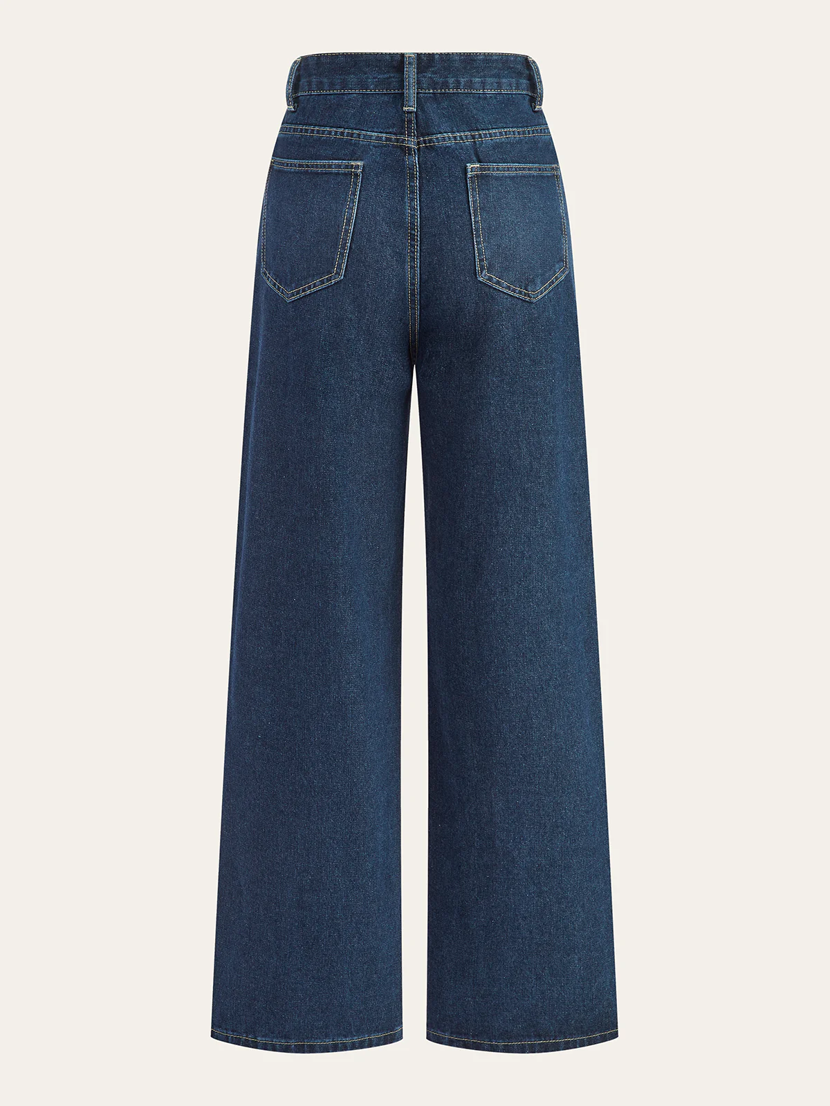 Mid-Waisted Wide-Leg Denim Pants - Wholesalesil