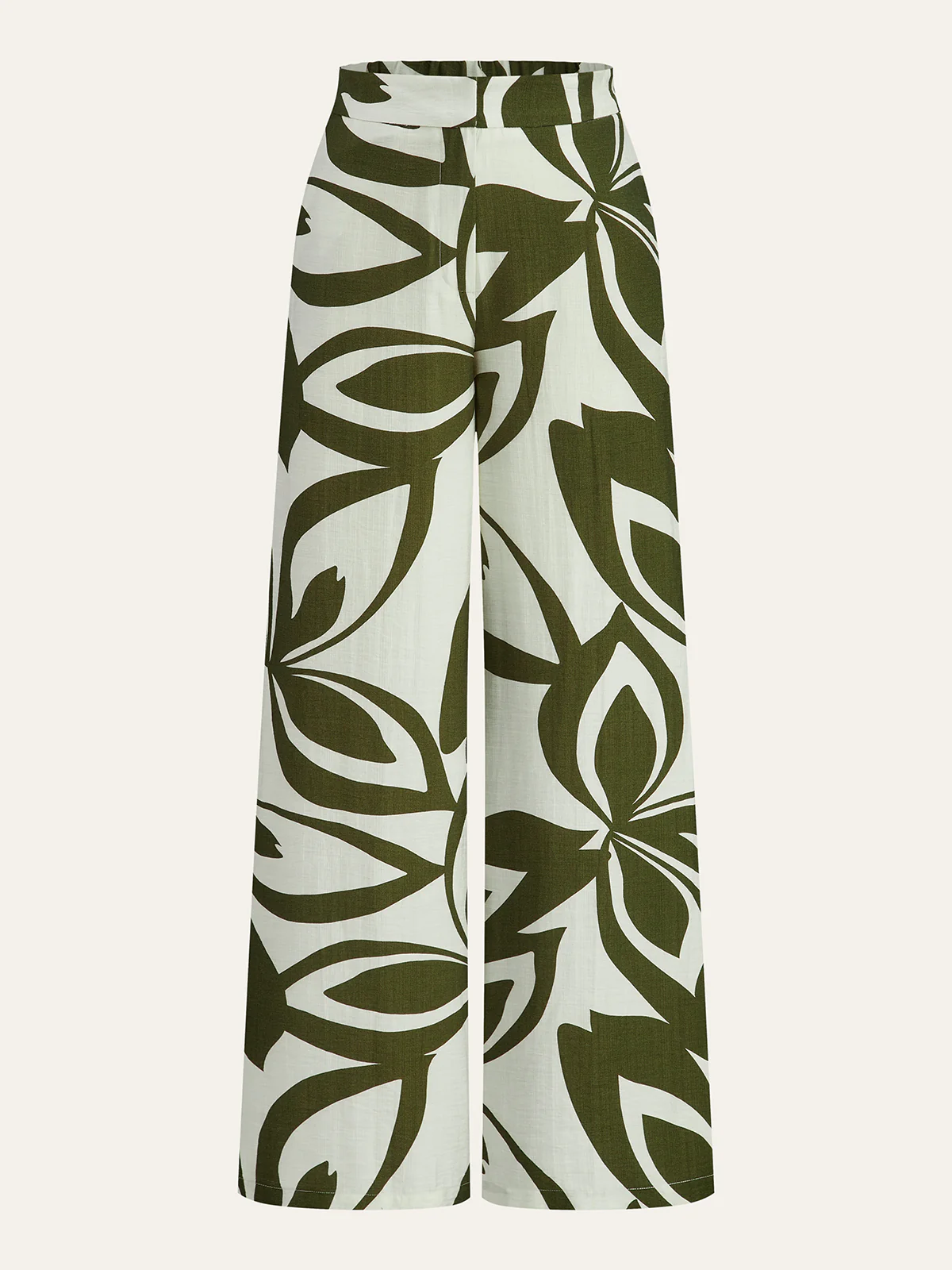 Floral Print Wide-Leg Pants - Wholesalesil