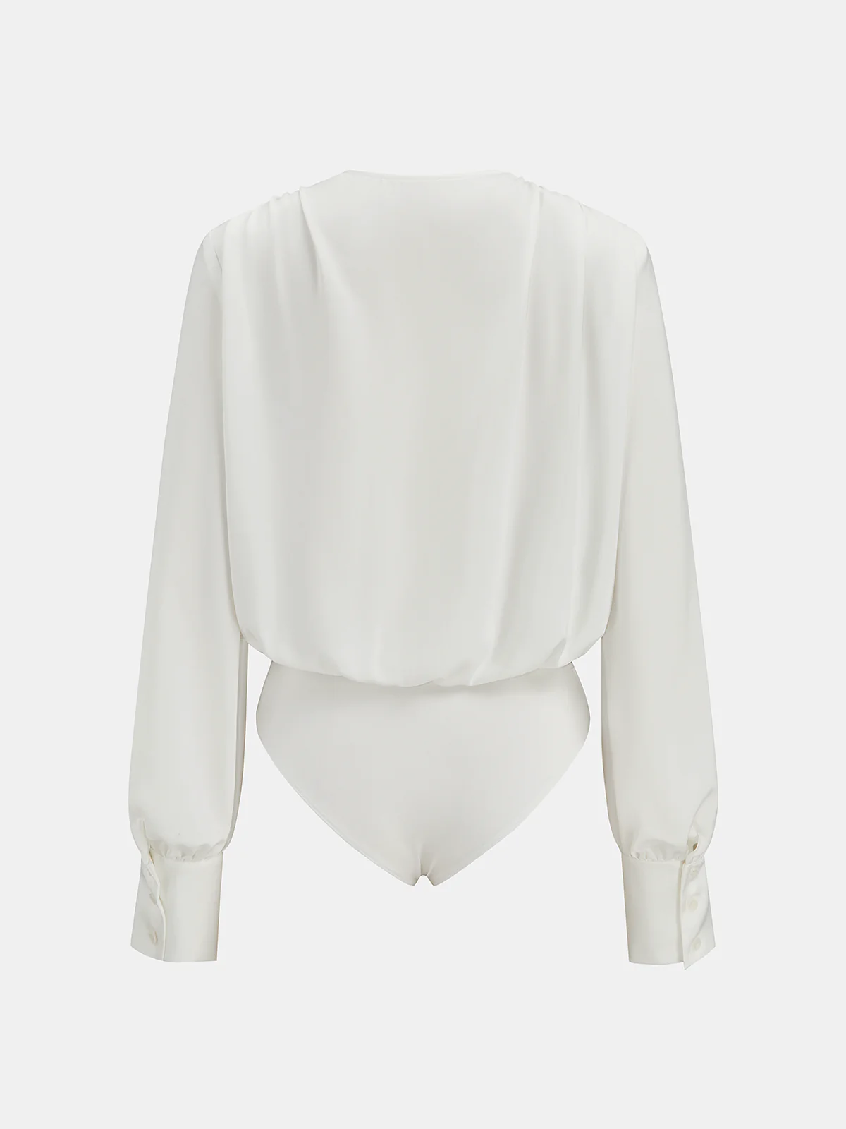 Satin Hook-and-Eye Bodysuit - Wholesalesil