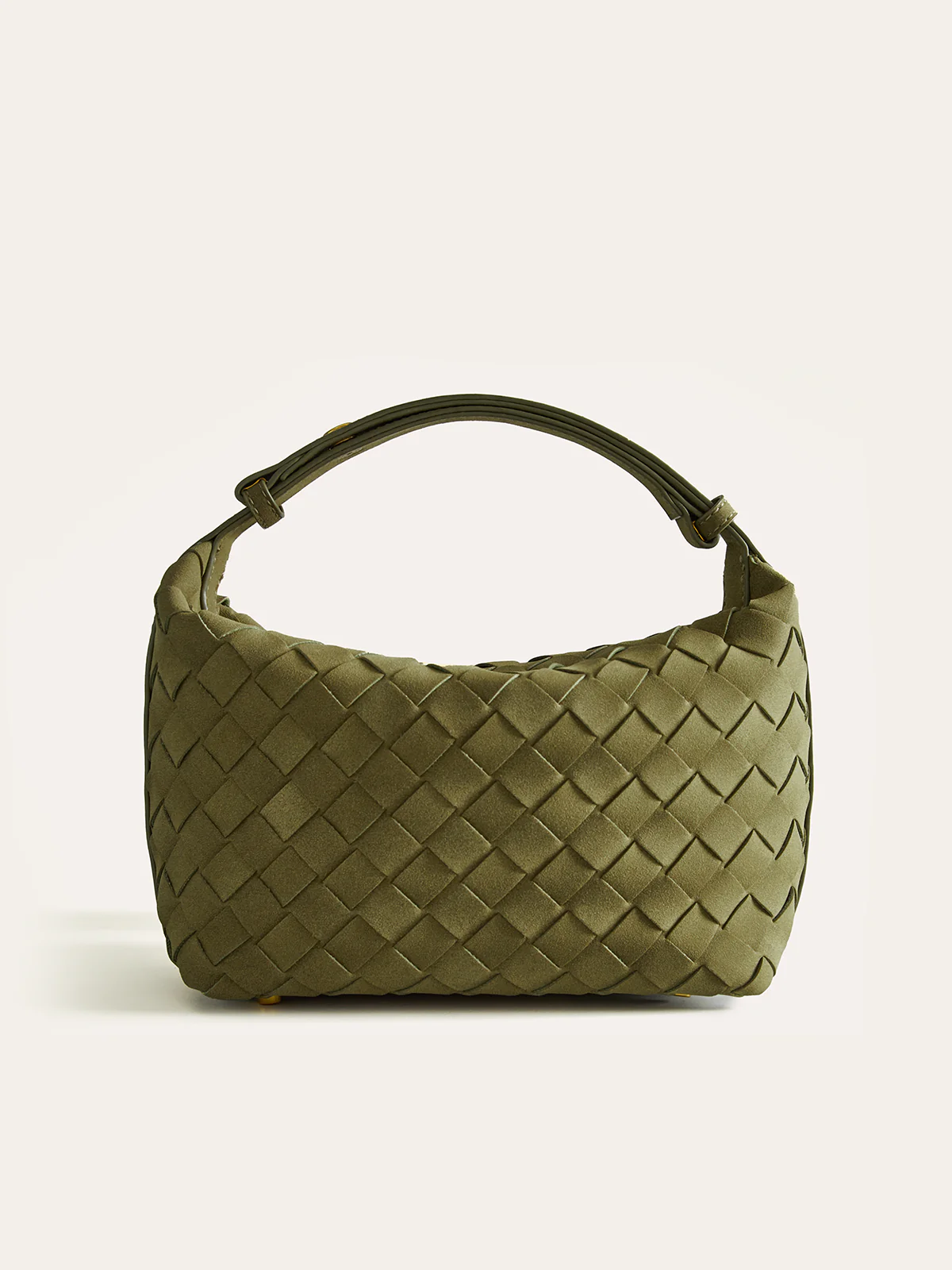 Woven PU Leather Top-Handle Bag - Wholesalesil