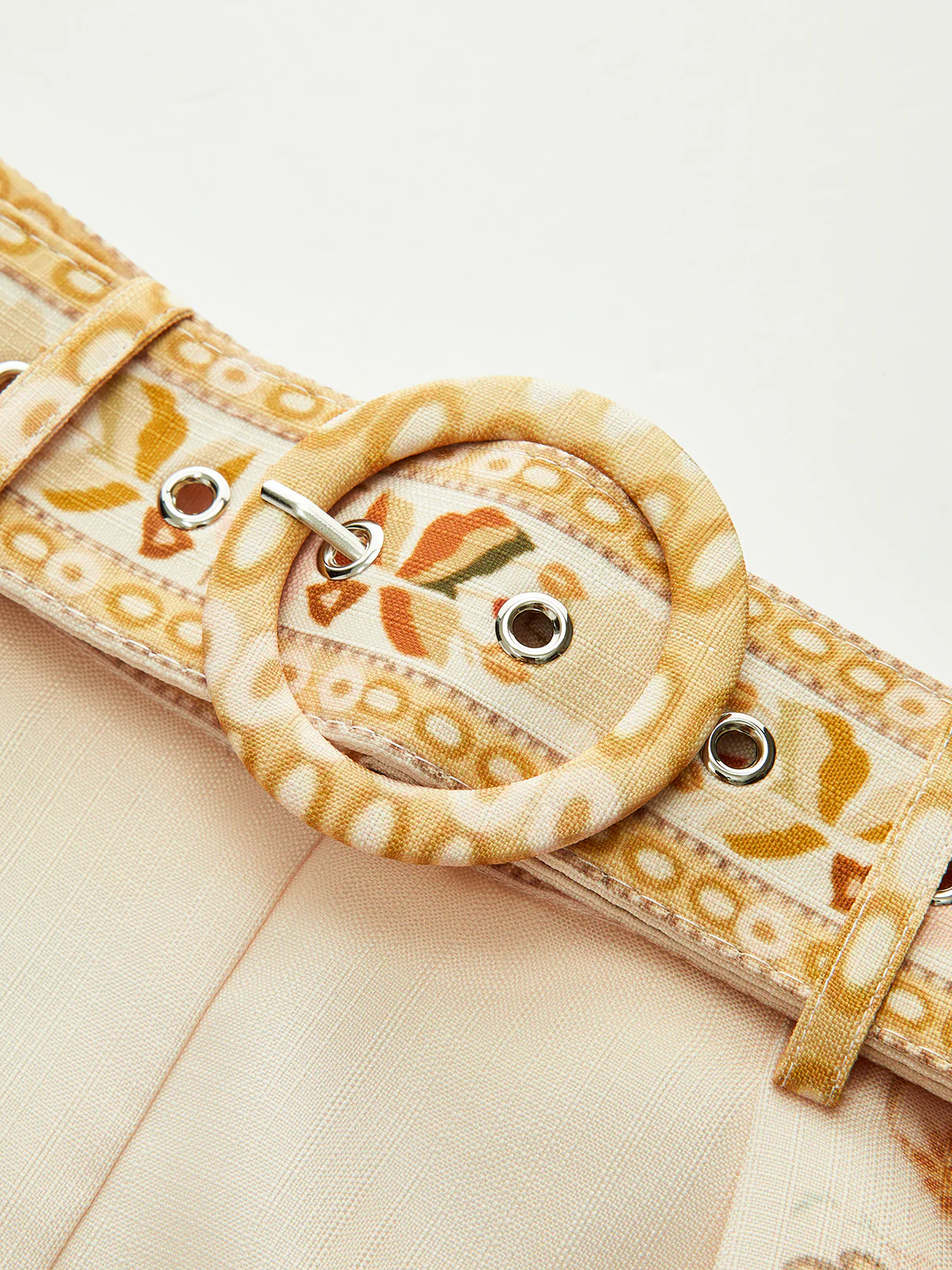 Belted Boho Print Tailored Shorts - Wholesalesil