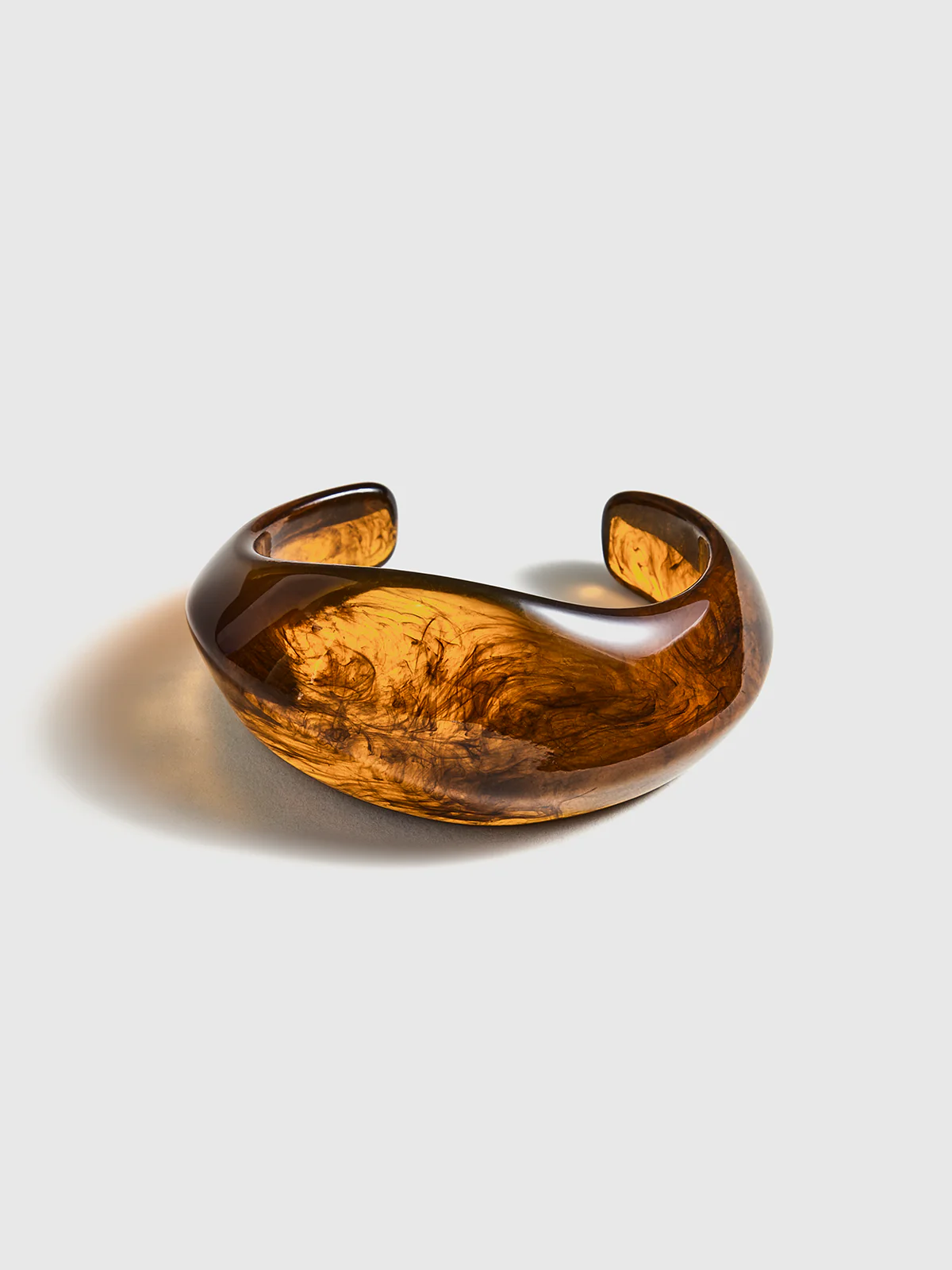 Semicircular Open-Ended Resin Bracelet - Wholesalesil