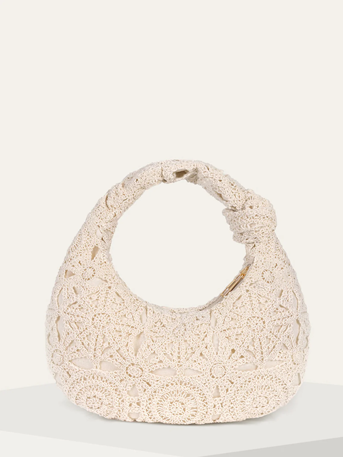Crochet Knotted Handle Bag - Wholesalesil
