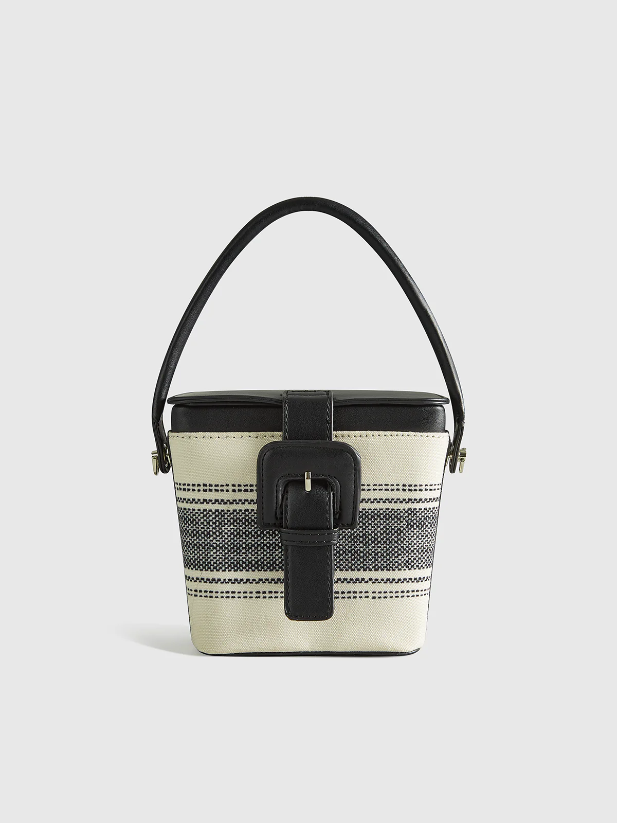 Striped Handle Box Bag - Wholesalesil