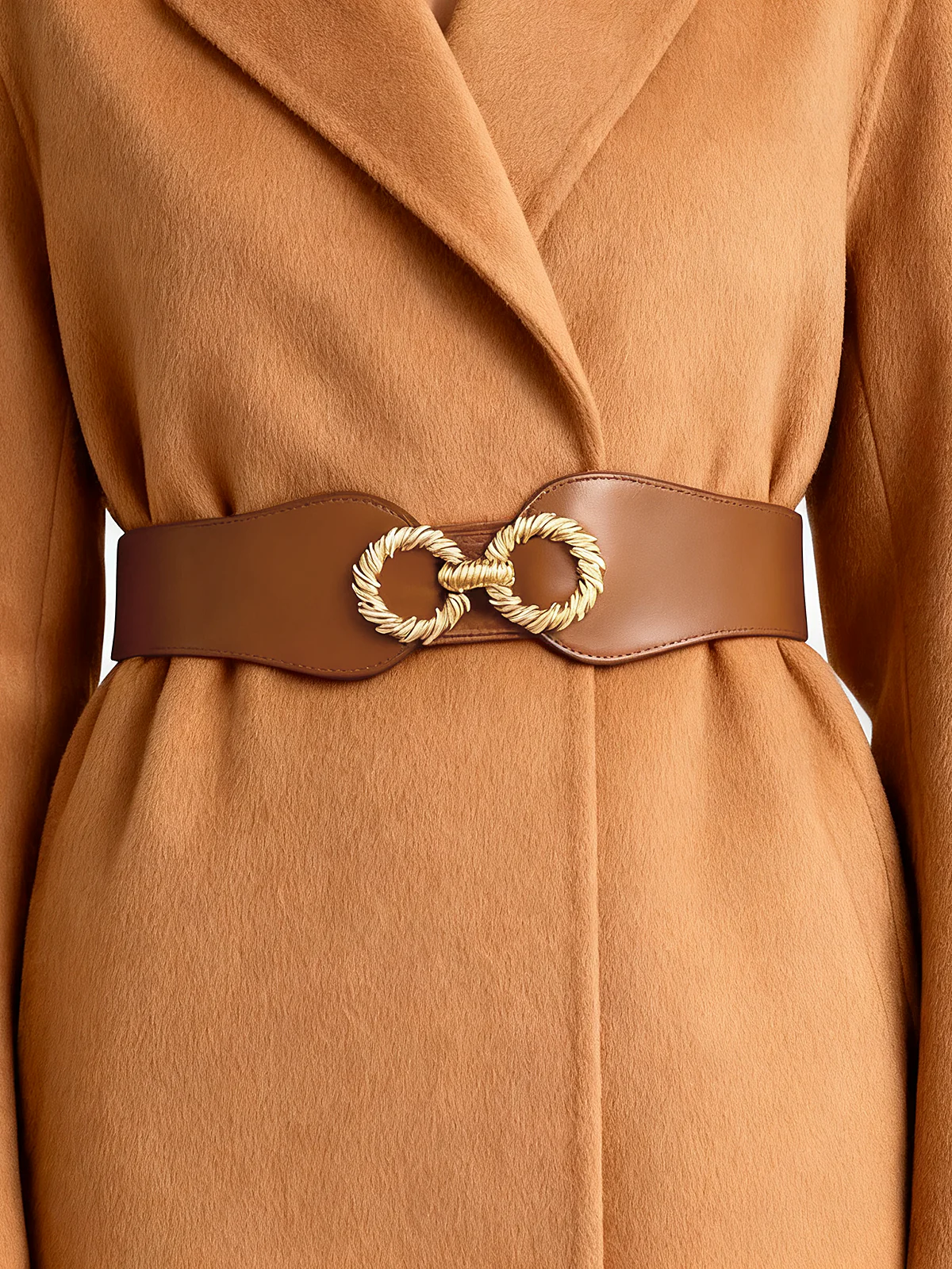 Metal Decor Elastic Wide Belt - Wholesalesil