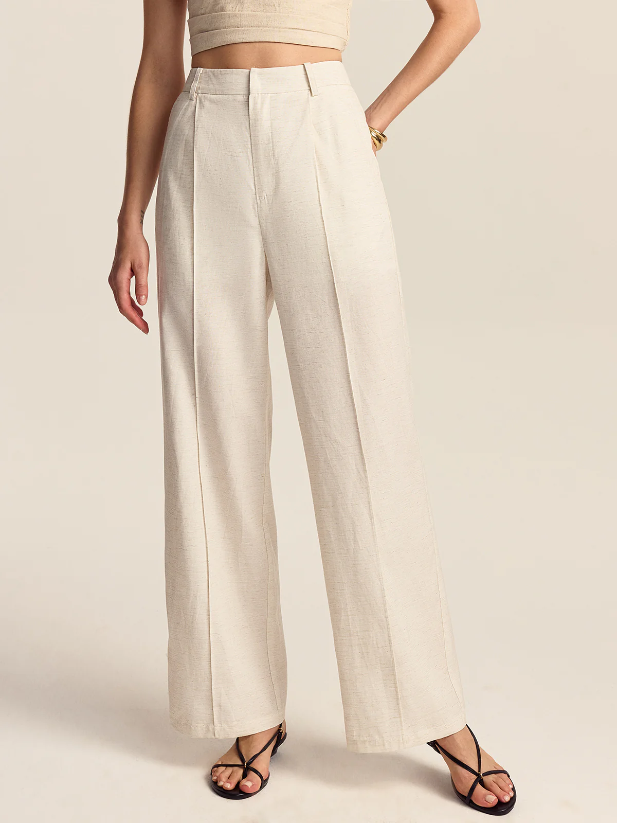 Tencel-Linen Blend Trousers - Wholesalesil