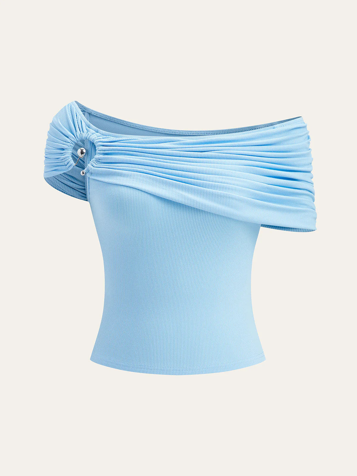 Off-Shoulder Top with Ring Detail - Wholesalesil