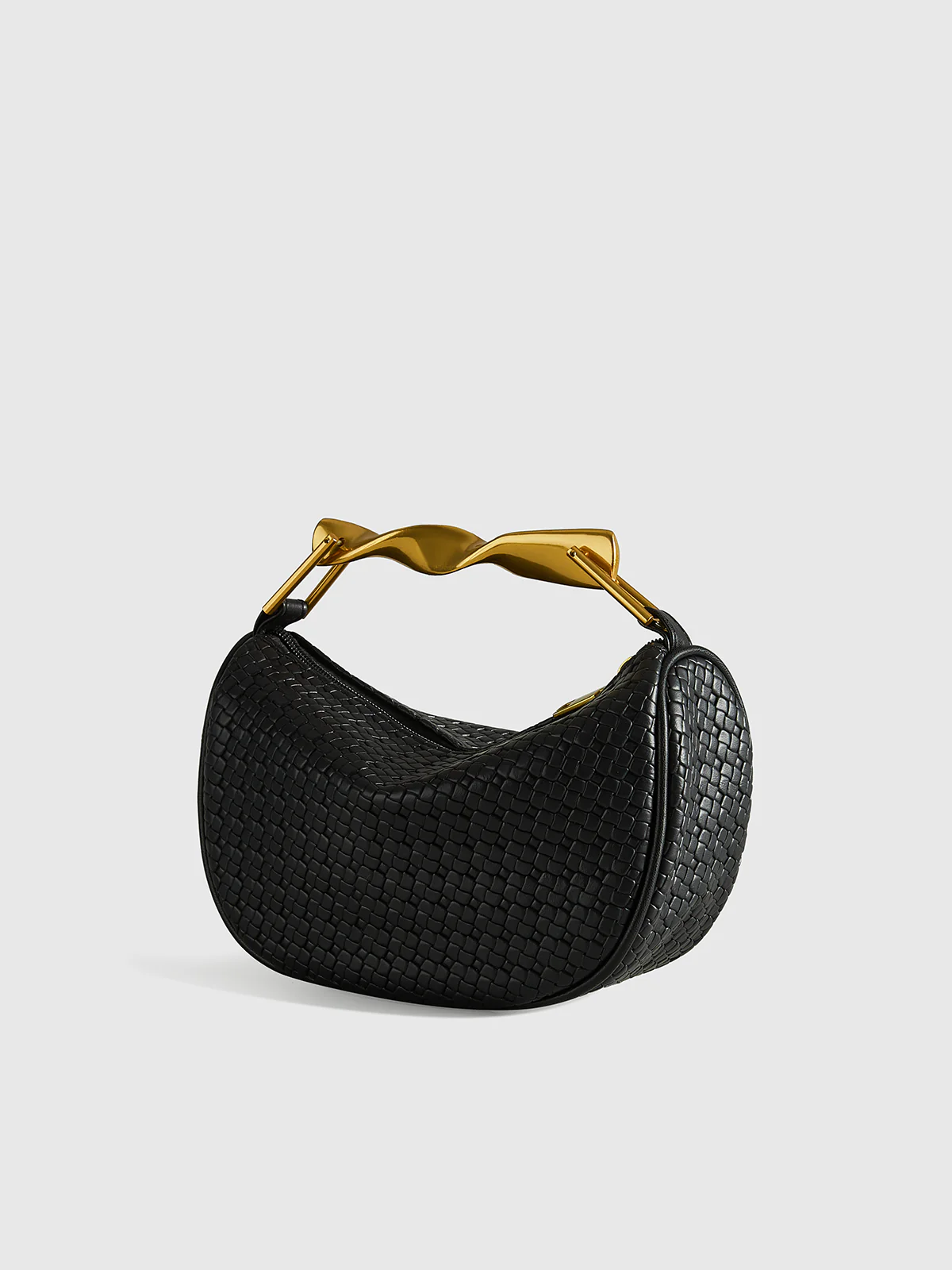 Textured PU Leather Bag with Chain Strap - Wholesalesil